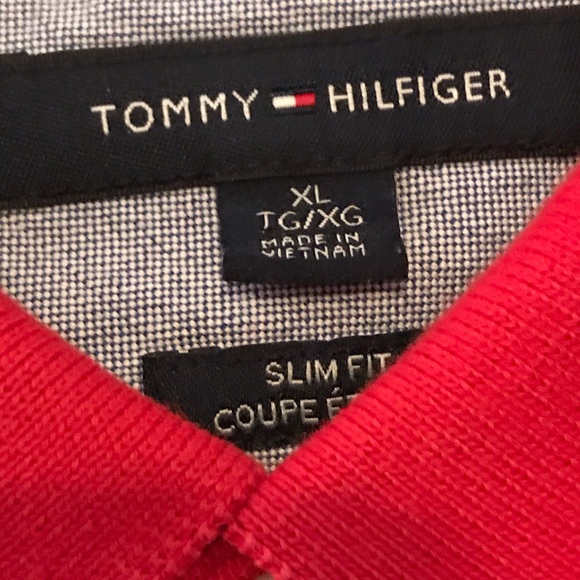 3 Mens Tommy Hilfiger Polo Shirts Size XL Slim Fit - Picture 2 of 6
